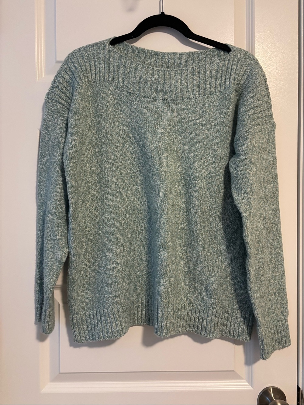 J.Jill Soft Seafoam Boatneck Sweater M